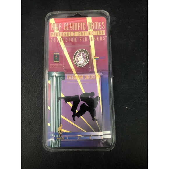 1996 Olympic Games Pictogram Collection Pins on Card Sealed Judo - Picture 1 of 1